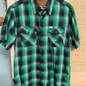 DIXXON Men's Green Plaid Shirt Size Small O’Malley